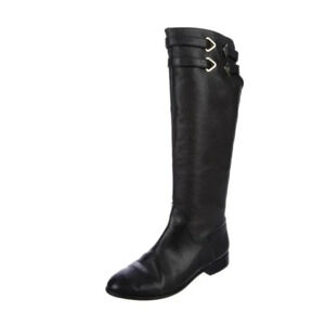 Cynthia Vincent - Knee High Y2K Black Leather Equestrian Boots